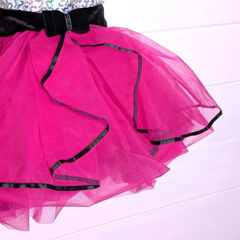 Weissman Showtime Dance Costume Frankie 14372 Size XSC Retro 50s Recital Dress